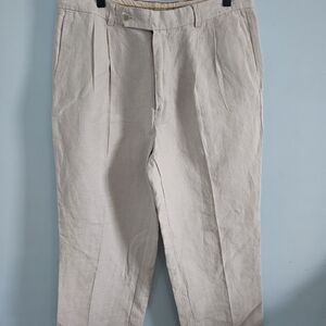 Tommy Bahama Cream Linen And Silk Blend Slacks Casual Elegance Vacation